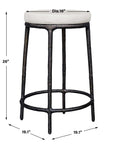 Thayer - Outdoor Counter Stool - Black / White