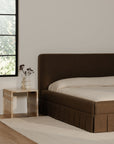 Maren - Queen Bed - Dark Brown
