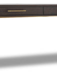 Curata - Short Left / Right / Freestanding Desk - Dark Brown / Gold