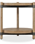 Vineyard Row - Round End Table - Light Brown