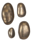 Set In Stone - Outdoor Wall Art (Set of 4) - Brass