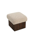 Serge - Ottoman Faux Shearling - Cream / White / Dark Brown