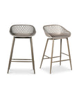 Piazza - Outdoor Counter Stool (Set of 2) - Gray
