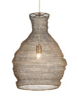 Murmur - Woven Brass 1 Light Pendant - Brass