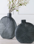 Viewpoint - Aged Black Vases (Set of 2)