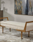 Waylon - Modern Bench - Ivory