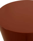 Hepler - Gloss Terracotta Drink Table - Dark Brown