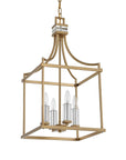 Montreal - 4 Light Brass Lantern Pendant - Gold