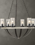 Edgecomb - 6 Light Indoor-Outdoor Chandelier - Black / Gray