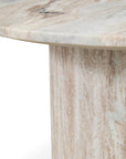 Amberly - Marble Round Coffee Table - Rusty Gray