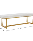 Midas - Bench - Antique Gold & White