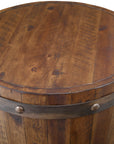 Ceylon - Wine Barrel Side Table - Dark Brown