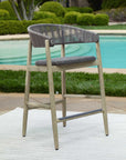 Dermott - Outdoor Counter Stool - Brown / Dark Gray