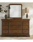 New Lou - Vertical Storage Mirror - Dark Brown