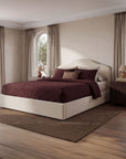 Maggie - King Storage Bed - Cream