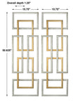 Aerin - Geometric Wall Art (Set of 2) - Gold