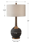 Arnav - Textured Lamp - Black