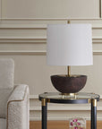 Kalo - Semi-Circular Table Lamp - Brown