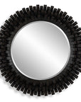 Circle Of Piers - Round Mirror - Black