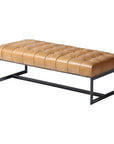 Wyatt - Leather Bench - Beige
