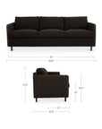 Teller - Sofa - Warm Black