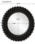 Circle Of Piers - Round Mirror - Black