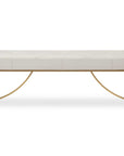 Swale - Ivory Leather Bench