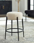 Arles - Plush Counter Stool - White