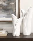 Leafscape - Vases (Set of 2) - White