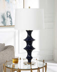 Coil - Sculpted Blue Table Lamp