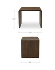 Carrie - Side Table - Dark Brown