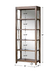 Delancey - Weathered Oak Etagere - Dark Brown