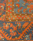 Antique Turkish Kula Rug Circa 1880. A piece of genuine woven carpet art sold by the Santa Barbara Design Center and Rugs and More.