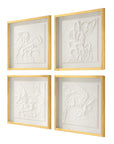 Fourfold - Framed Prints (Set of 4) - Gold