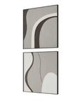 Joel - Modern Wood Wall Art (Set of 2) - Brown / Gray