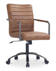 Roy - Open Road Leather Office Chair - Brown