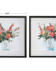 Fresh Flowers - Watercolor Prints (Set of 2) - Beige