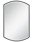 Shield - Shaped Iron Mirror - Black