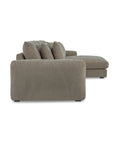 Berga - Sectional Pebble Right Stationary Sofa - Gray