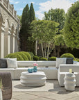 Bolster Back - Outdoor Corner Sofa - White