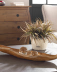 Teak - Leaf Bowl - Light Brown