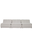 Lino - Armless Modular Sofa - Textured Oat / Beige