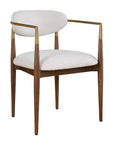 Moxie - Dining Arm Chair - Walnut / White