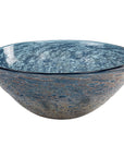Genovesa - Aqua Glass Bowl - Blue