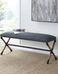 Firth - Rustic Bench - Navy