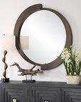 Reverse - Round Mirror - Dark Brown