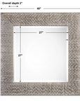 Cressida - Square Mirror - Distressed Silver