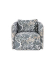 Cecil - Accent Chair Tapestry - Blue / Gray