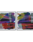 Vivacious - Abstract Framed Prints (Set of 2) - Blue