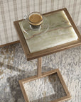 Gamora - Marble Drink Table - Gold / Green